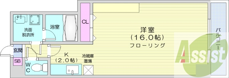 6階の間取り図