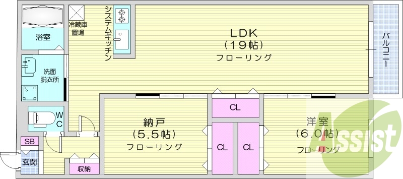2階の間取り図