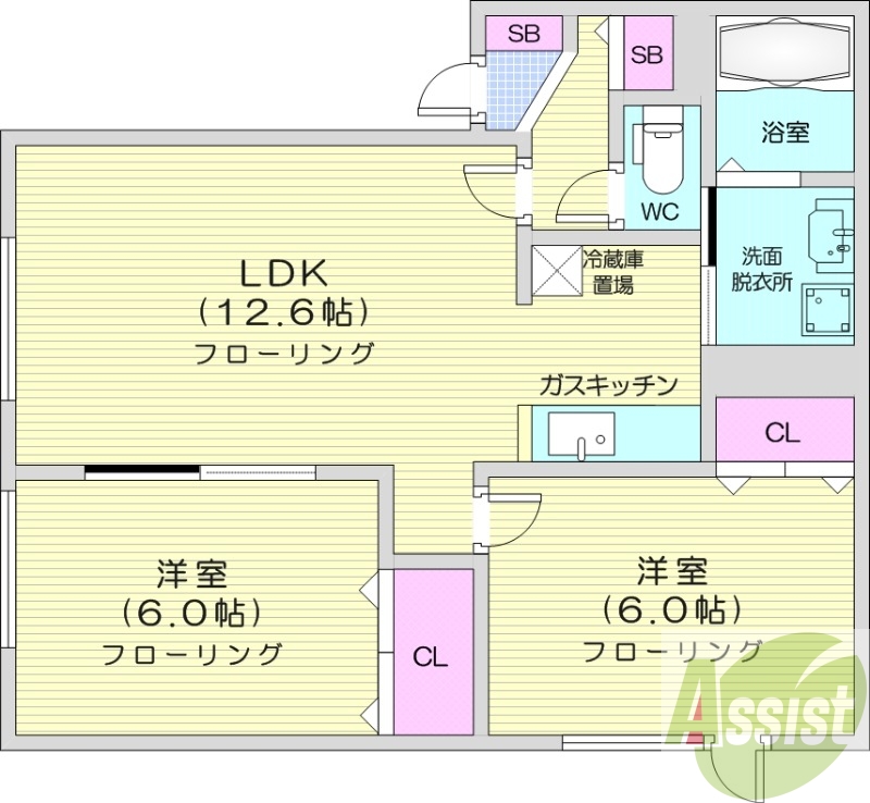 1階の間取り図