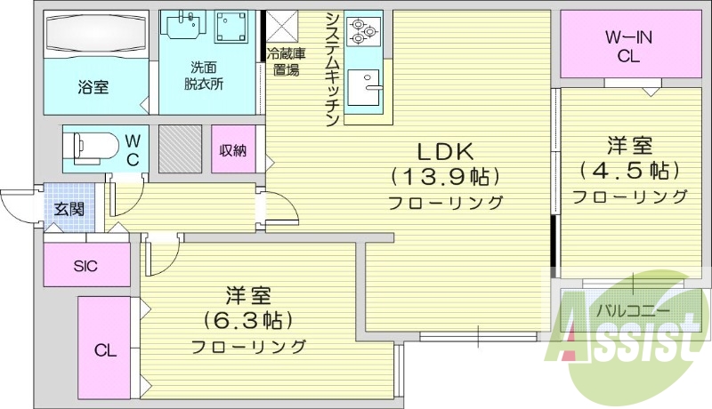 4階の間取り図