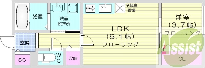 4階の間取り図