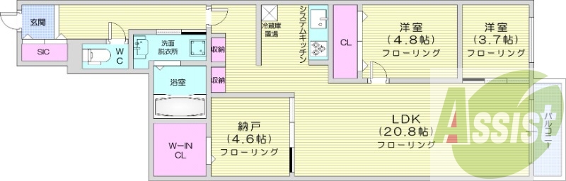 5階の間取り図