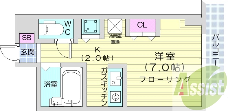 2階の間取り図