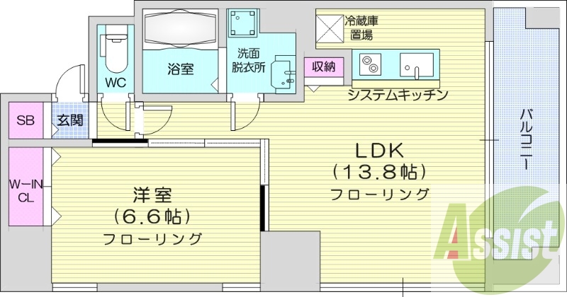 1LDK、エアコン、追い焚き、ウォシュレット