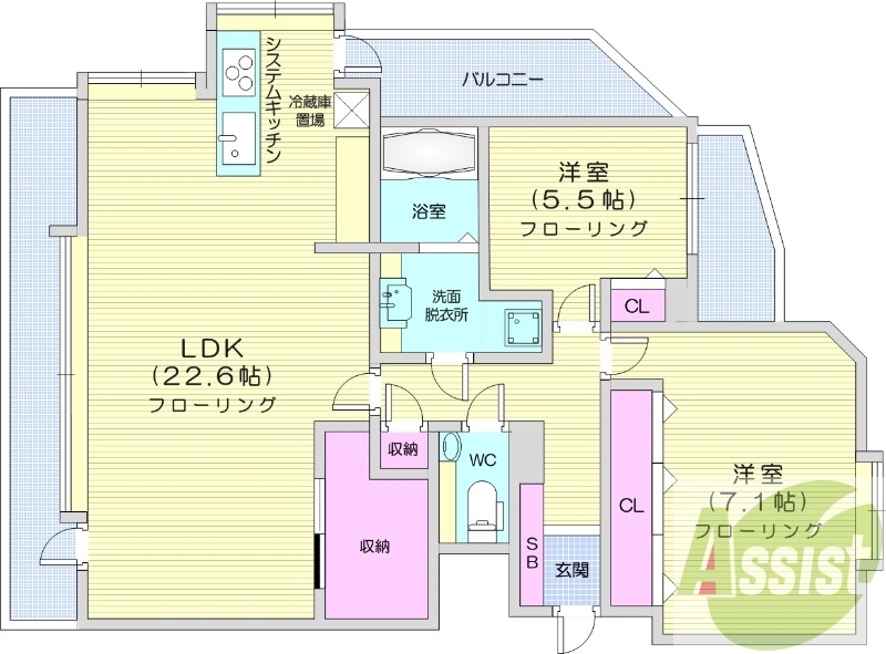8階の間取り図