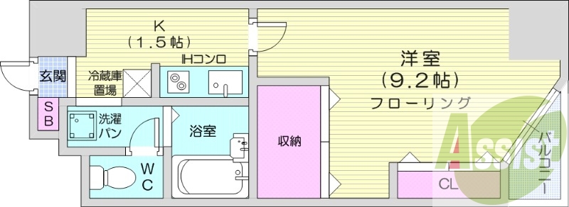 4階の間取り図