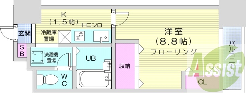 4階の間取り図