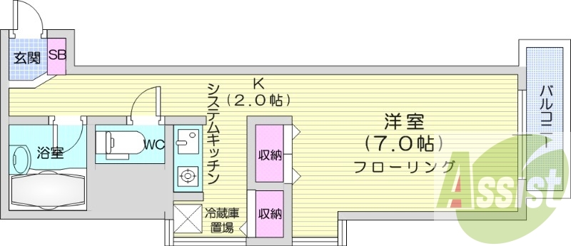 4階の間取り図