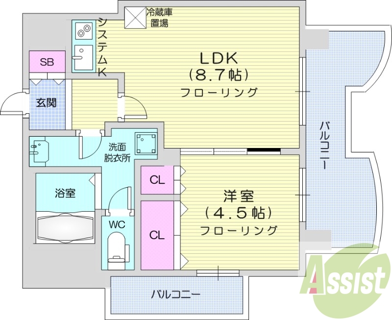 8階の間取り図