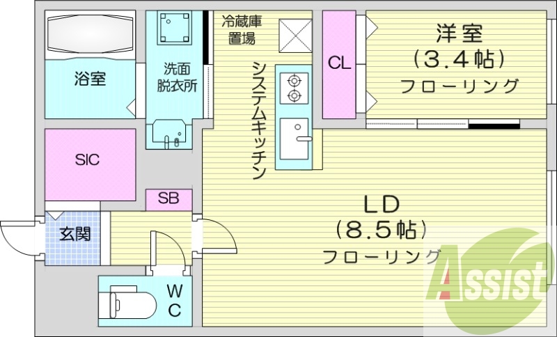 2階の間取り図