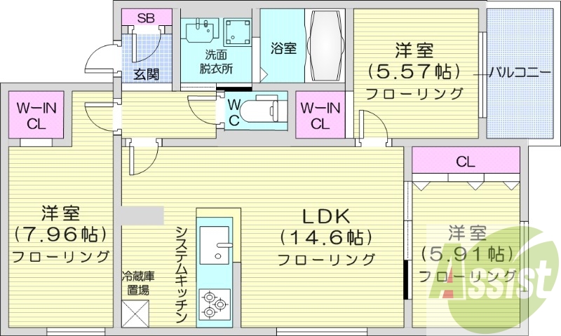 2階の間取り図