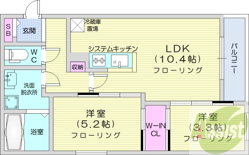 4階の間取り図
