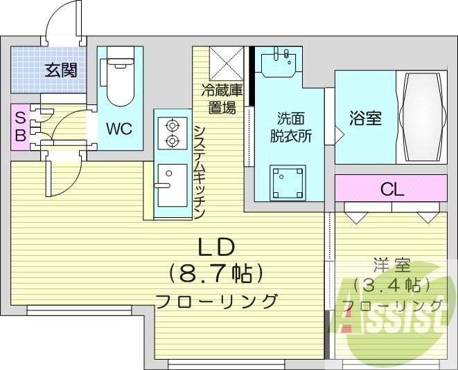 4階の間取り図
