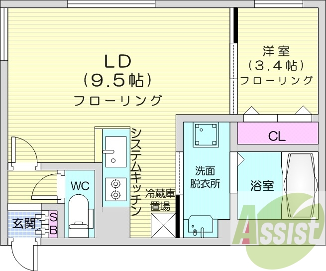 4階の間取り図