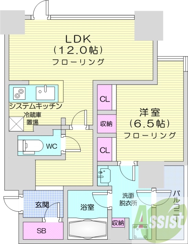 1LDK、都市ガス、浴室乾燥、追い焚き、エアコン