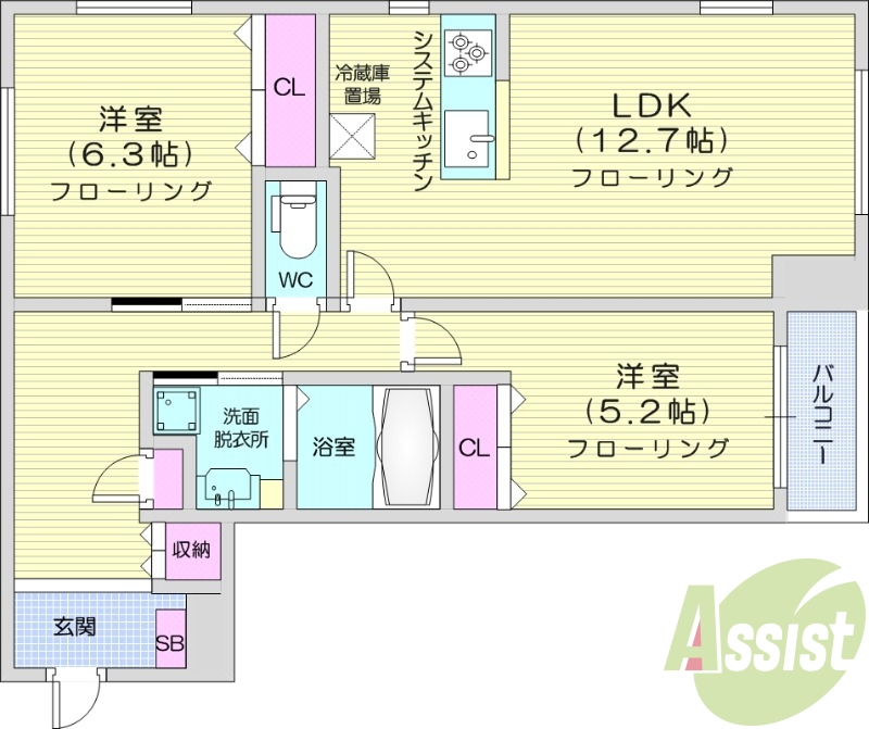 5階の間取り図