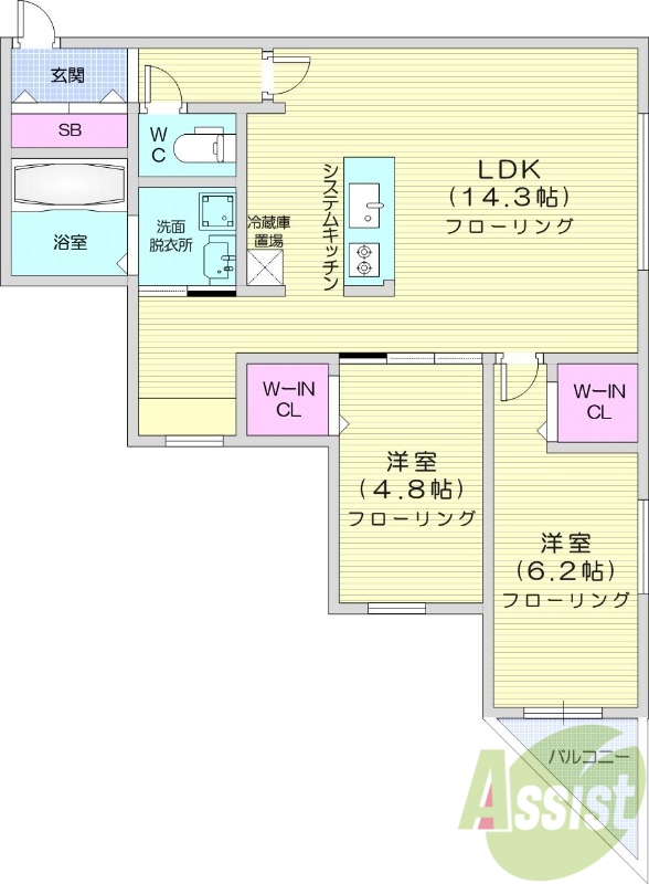 4階の間取り図