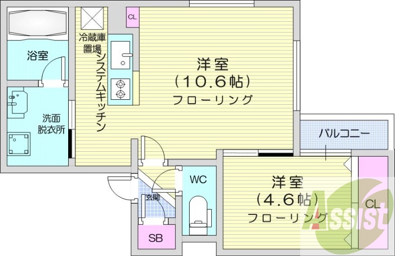 5階の間取り図