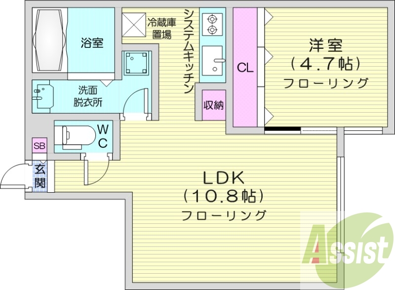 1階の間取り図