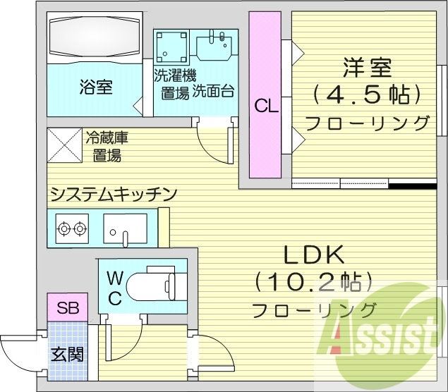 1階の間取り図
