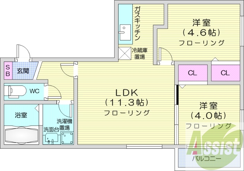 4階の間取り図
