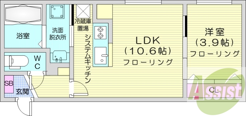 1階の間取り図