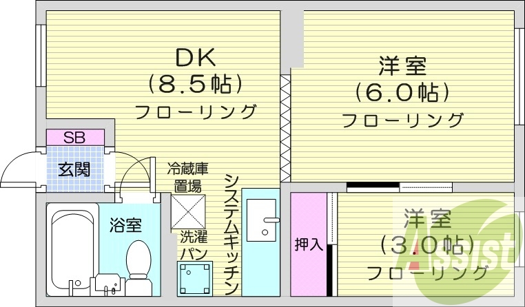 4階の間取り図