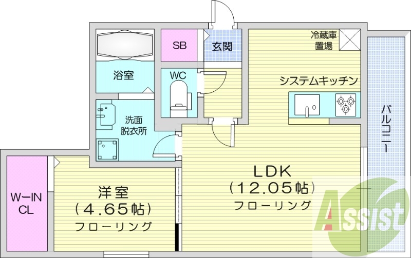 4階の間取り図