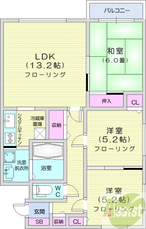 4階の間取り図