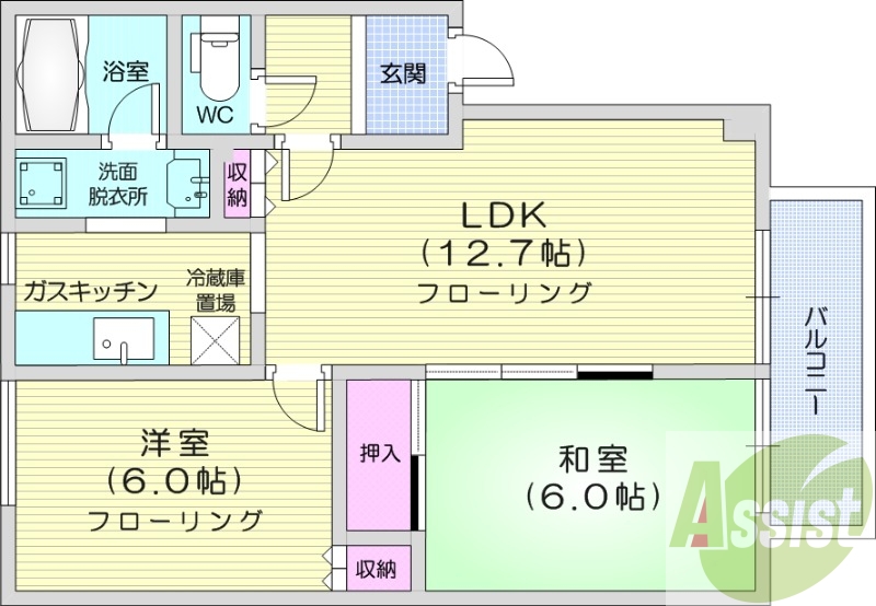 2階の間取り図