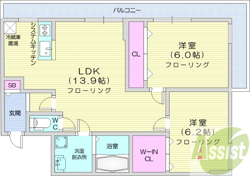 2階の間取り図