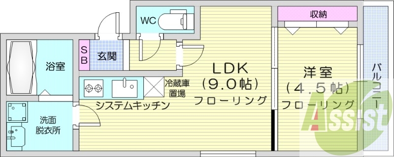 4階の間取り図