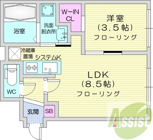 1階の間取り図