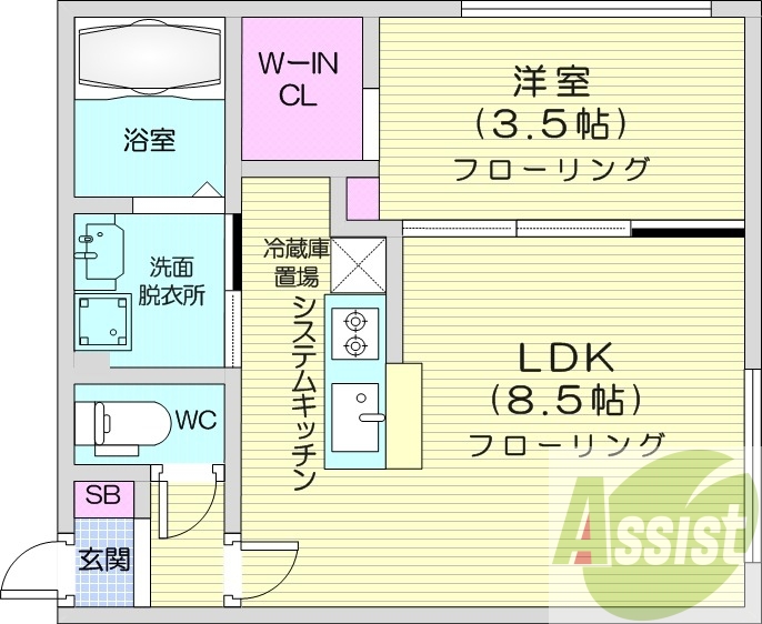 2階の間取り図