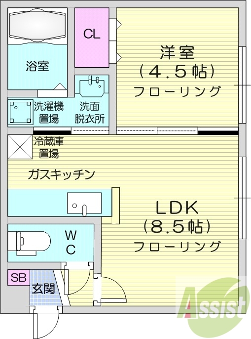 4階の間取り図