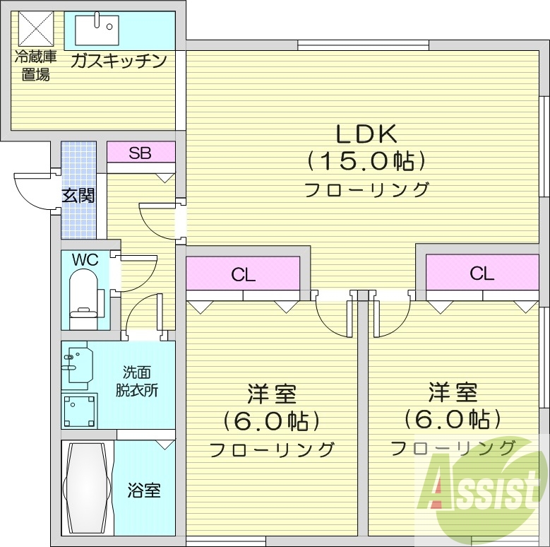 2階の間取り図