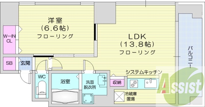 1LDK、エアコン、追い焚き、ウォシュレット