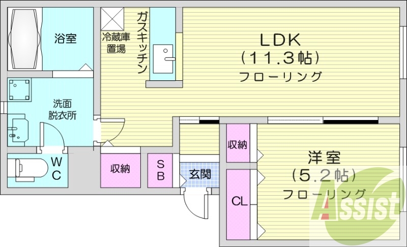 1階の間取り図