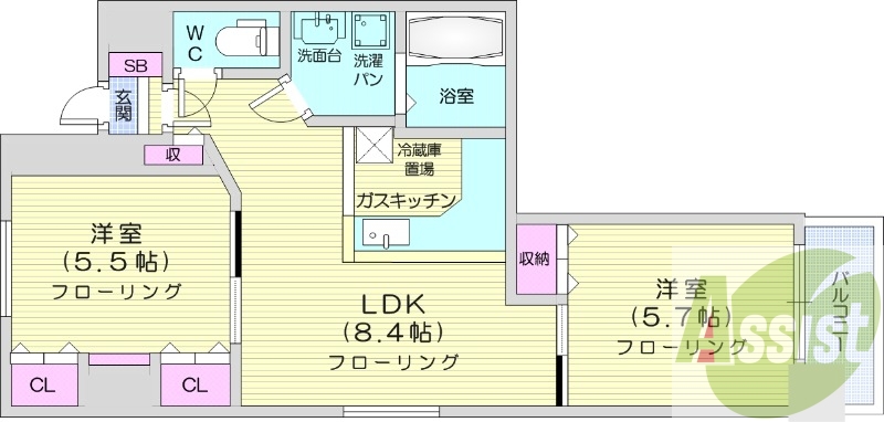 5階の間取り図
