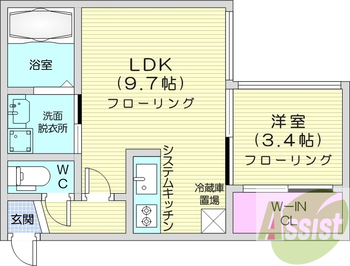 1階の間取り図