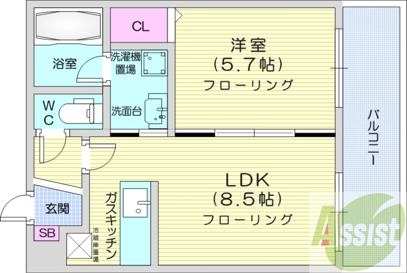 4階の間取り図