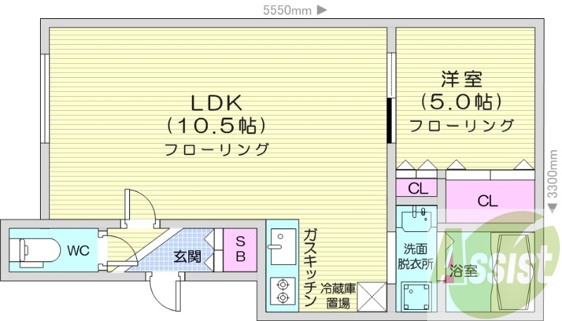 2階の間取り図