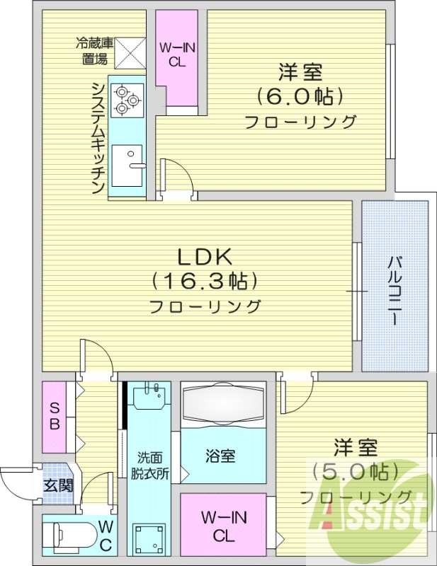 2階の間取り図