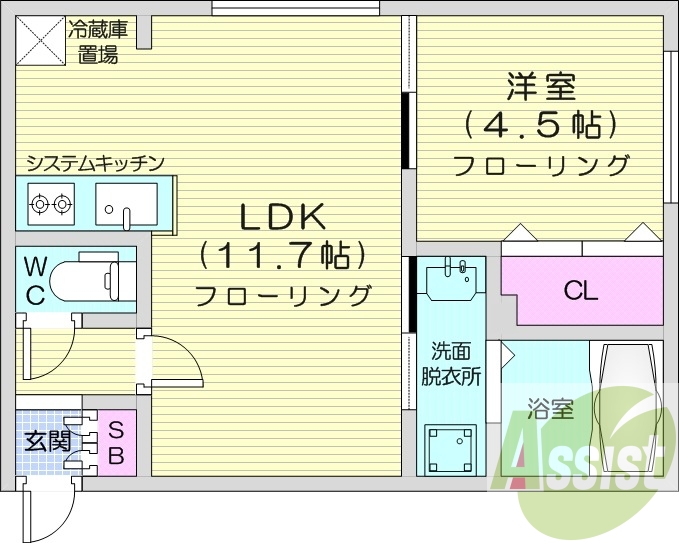4階の間取り図