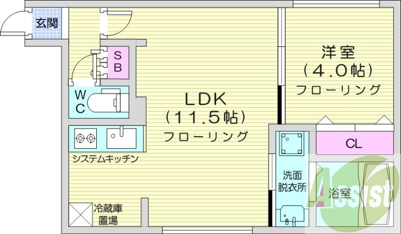 4階の間取り図
