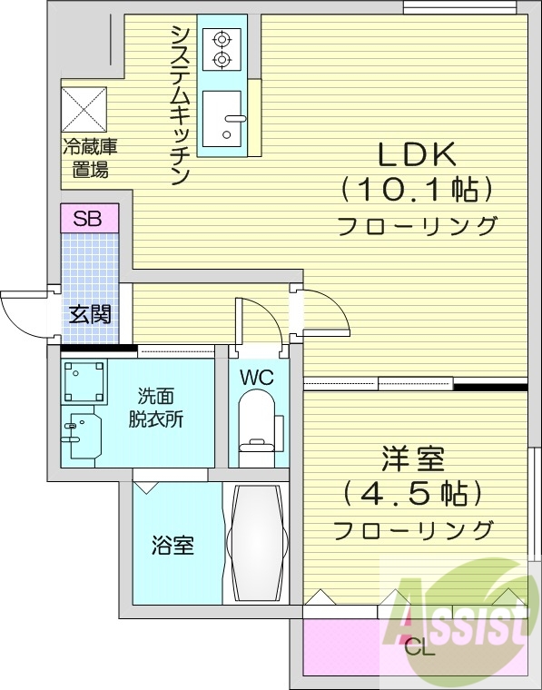 1LDK、エアコン、暖房、ネット無料