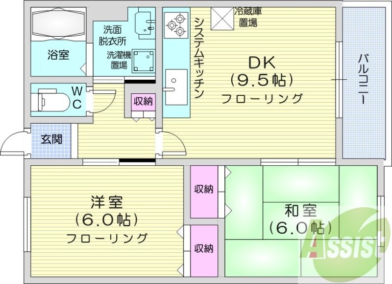 2階の間取り図