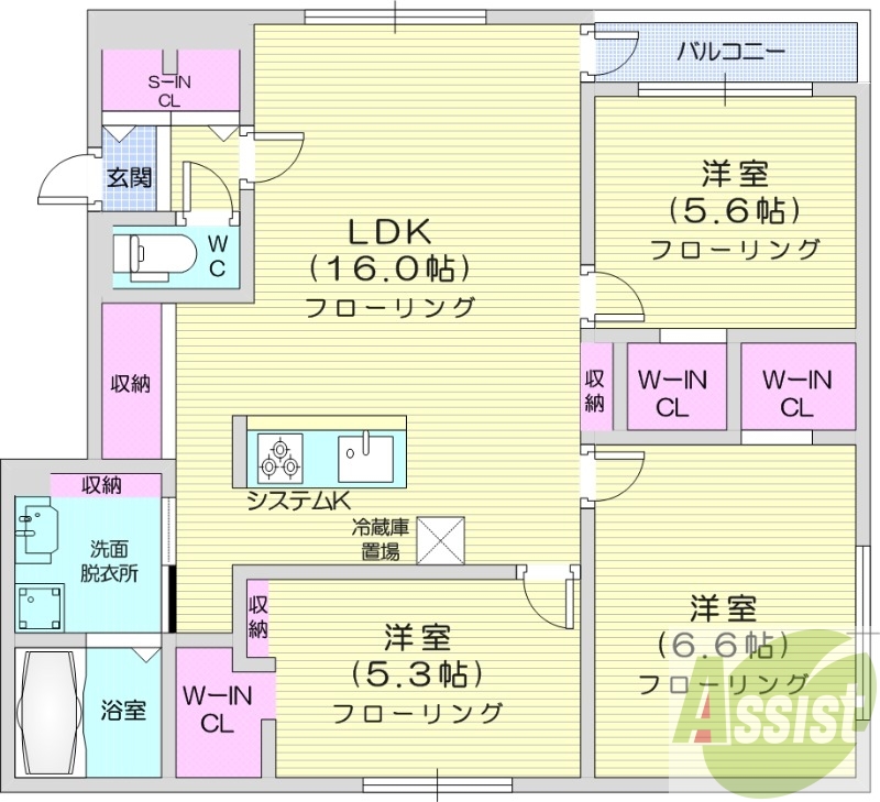 3階の間取り図