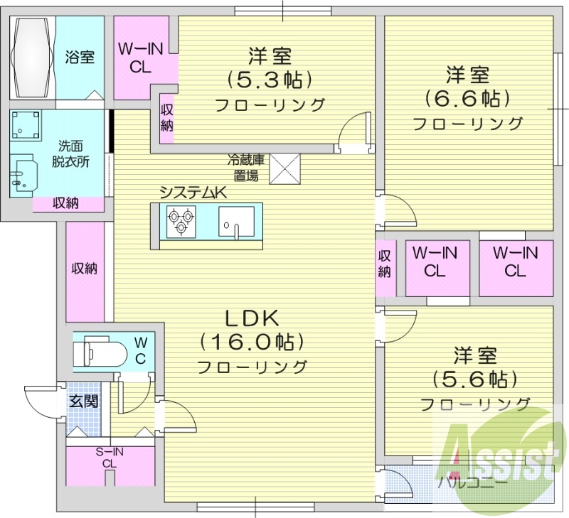 3階の間取り図