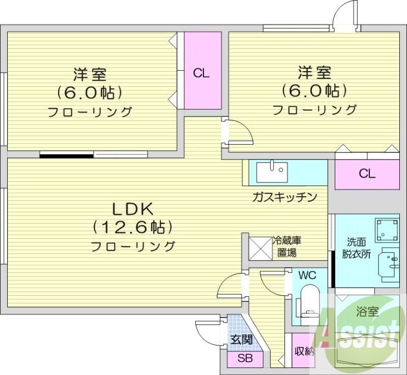 2階の間取り図